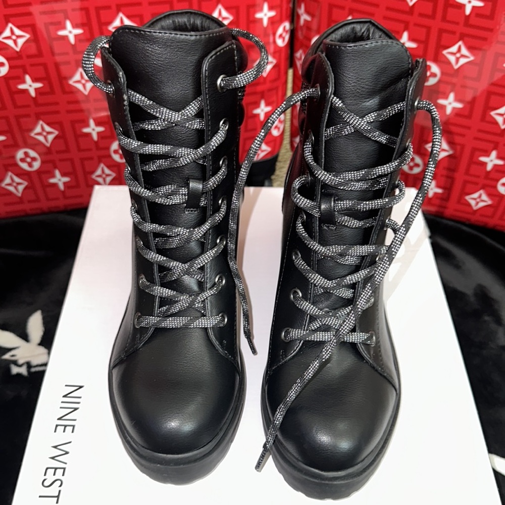 BLING Nine West black SEXY HEEL BOOTS💖 - Picture 2 of 6